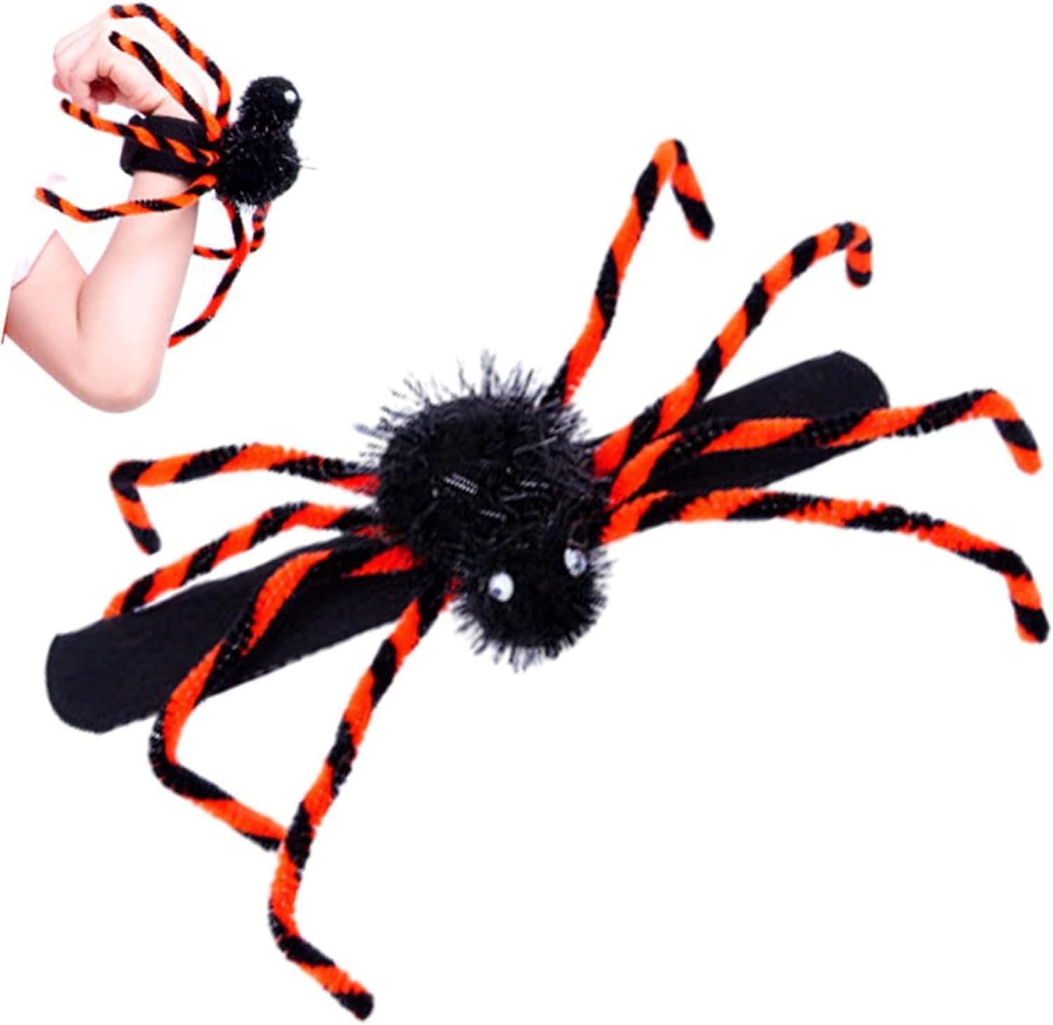 Halloween Spider Headband - Chilling Spider Hair Piece for Cosplay,Outfit Decorations Spider Slap Bracelet/Brooch/Headband for Halloween, Parade, Costume Parties