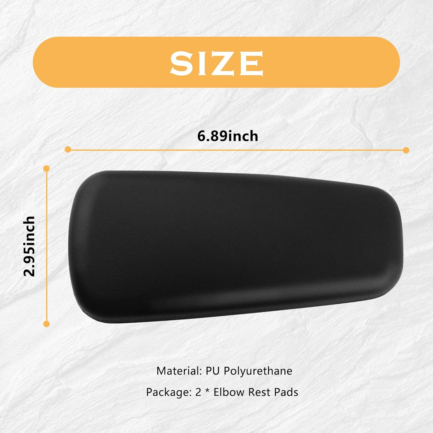 OFBAND 2PCS Elbow Pad Arm Rest for Car,Soft Leather Arm Rest Pillow with One-Piece Molding for Comfortable Support,Universal Car Accessories Car Knee Cushion Car Door Armrest Pads (Black) image number 4