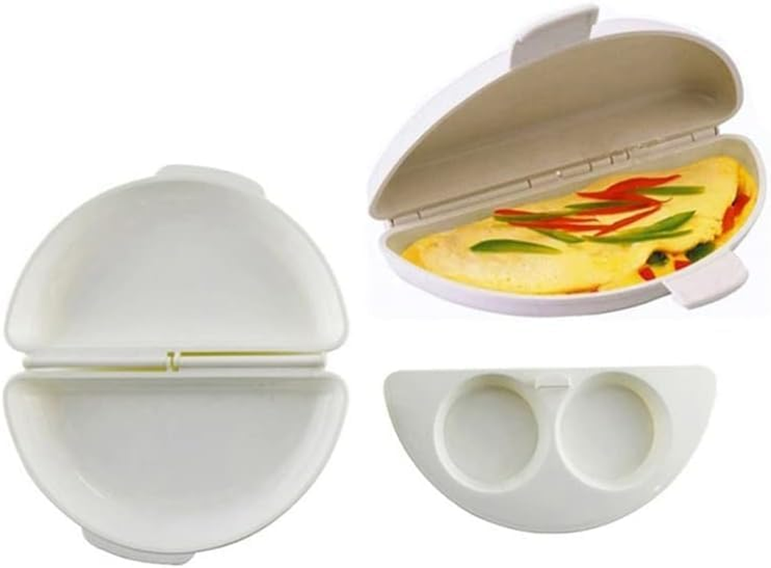 Microwave Egg Cooker for Sandwiches & Omelets &ndash; Bpa-Free Microwave Egg Poacher, Fried Egg Maker, Omelet Maker, & Scrambled Egg Cooker &ndash; 2-Piece Breakfast Maker