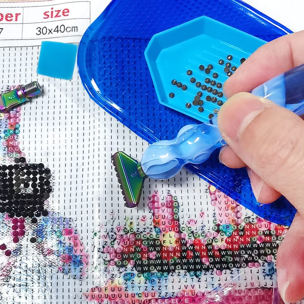 Finegood 16 Pcs Diamond Painting Accessories, Spiral Diamond Art Pens 5D Diamond Painting Pens Kits Diamond Art Accessories Tools for DIY Crafts image number 3