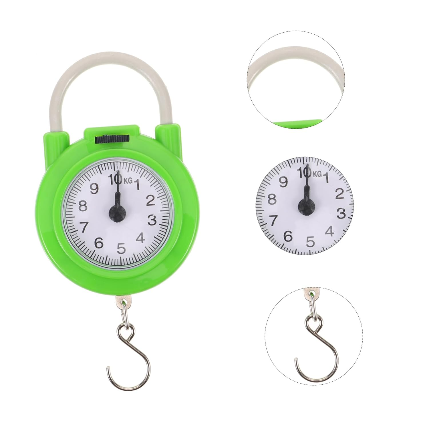 DECOMELODY Portable Small Spring Scale for Travel Luggage and Suitcase Weighing Manual Lightweight Metal and Plastic Handheld Scale with Hook for Home and Travel Essentials image number 5