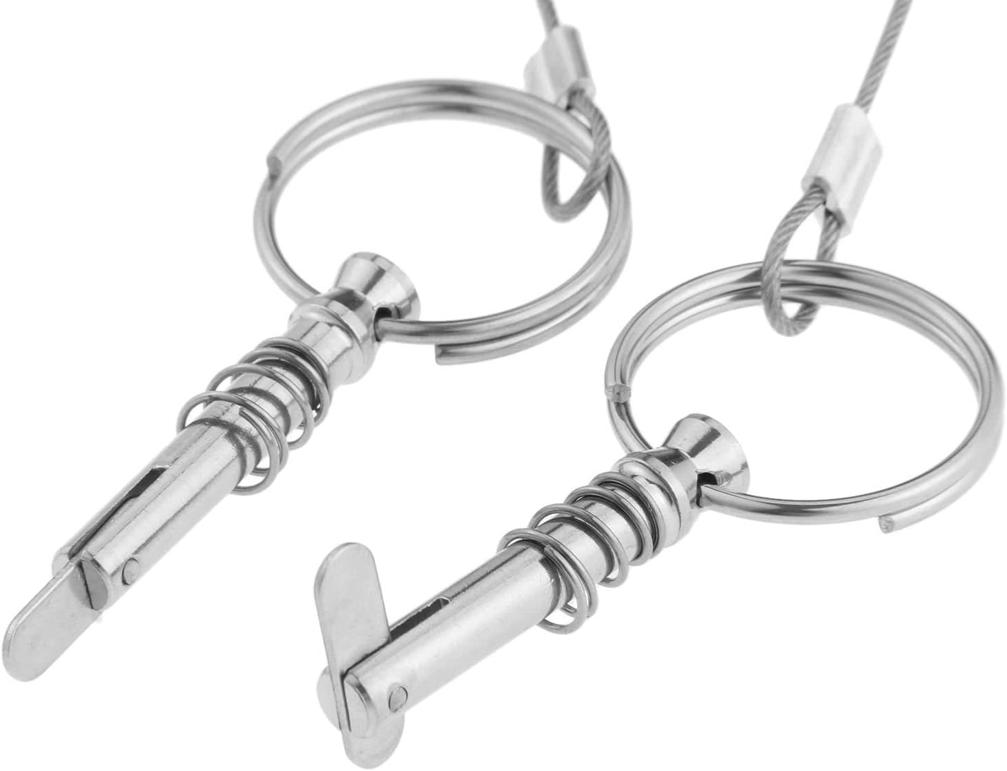 Boat Bimini 1/4" Pins with Lanyard Prevents Loss Stainless Steel Quick Release Bimini Top Hardware Fitting image number 4