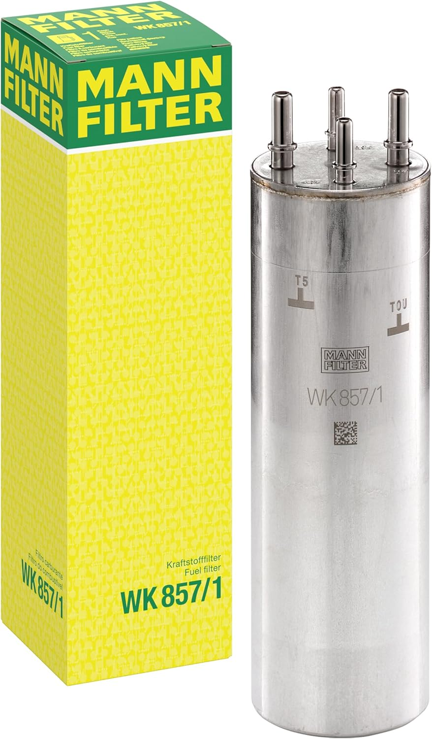 MANN-FILTER Fuel Filter WK 857/1, Black, Canister, 8.1 Cm, 0.59 Kg, for Passenger Cars image number 2