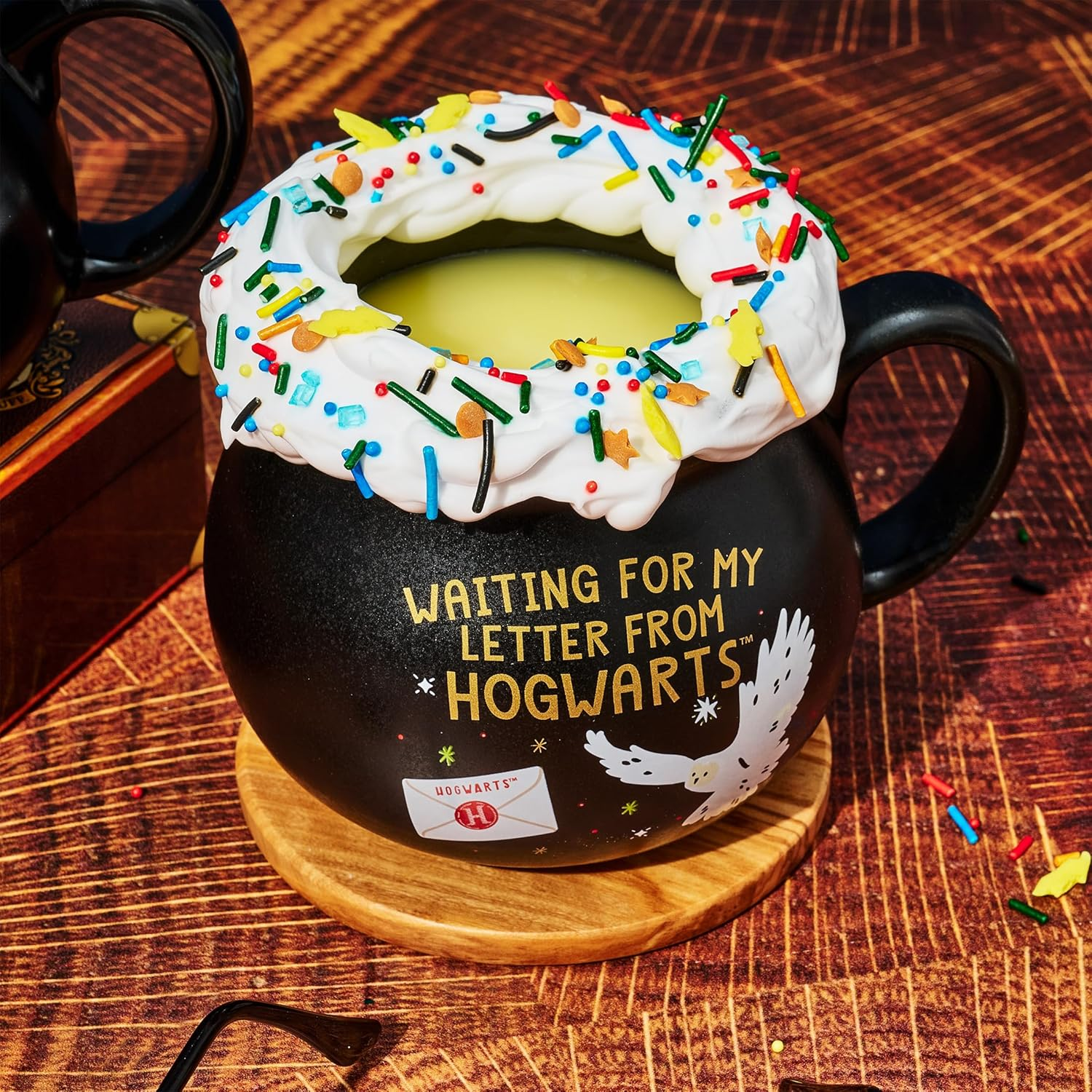 HARRY POTTER Hot Chocolate Mug Gift Set, Officially Licensed, Gift Set Includes 2 Cauldron Mugs, 2 Color Changing Hot Cocoa Mixes and 2 House Sprinkles image number 6
