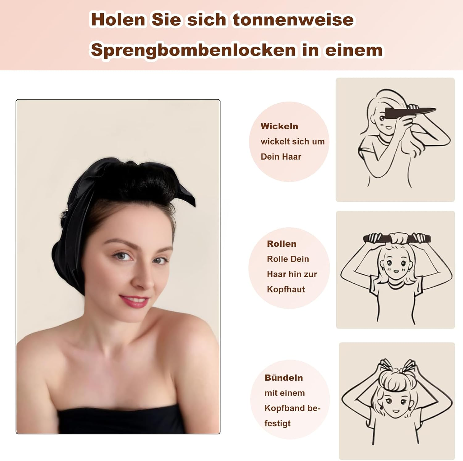 Heatless Curlers, Heatless Curls image number 1