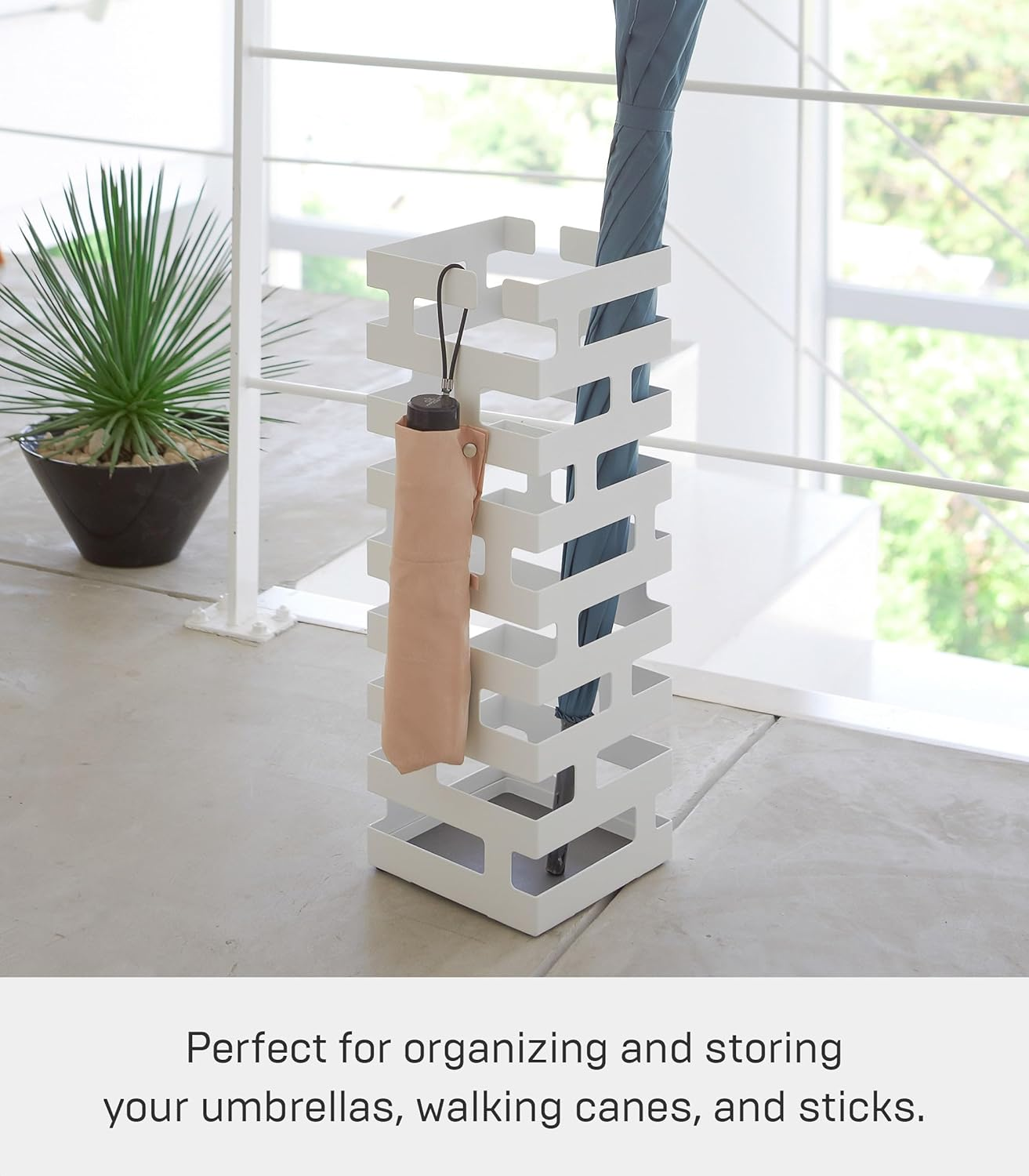 Yamazaki BRICK UMBRELLA STAND WH image number 1