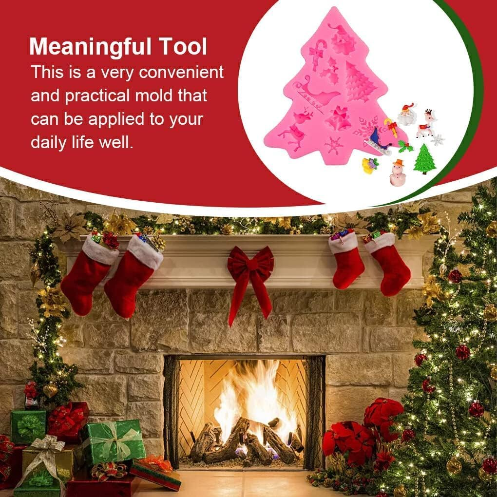 Biscuit Molds Kitchen Baking Handmade Christmas Themed Embossed Mould Dessert Fondant Casting Die Cupcake Chocolate, Sleigh Elk image number 4