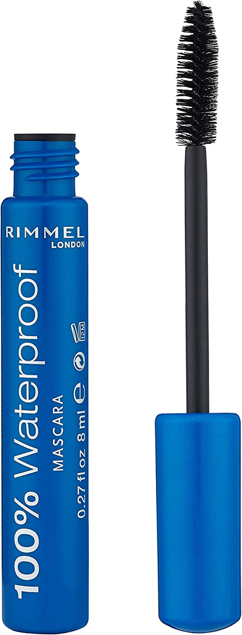 Rimmel London 100% Waterproof Mascara - #001 Black Black