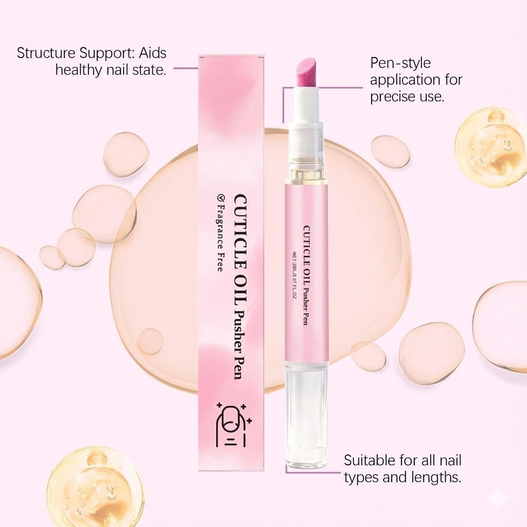 Cuticle Oil Pusher Pen, Cuticle Remover Care Strengthener, Deeply Hydrating & Nourishing Cuticles Conditioner Oil, Moisturizing and Brightening Nail Cuticles Remover Pen, Toenail Care Serum (3PCS) - 10Pcs image number 4