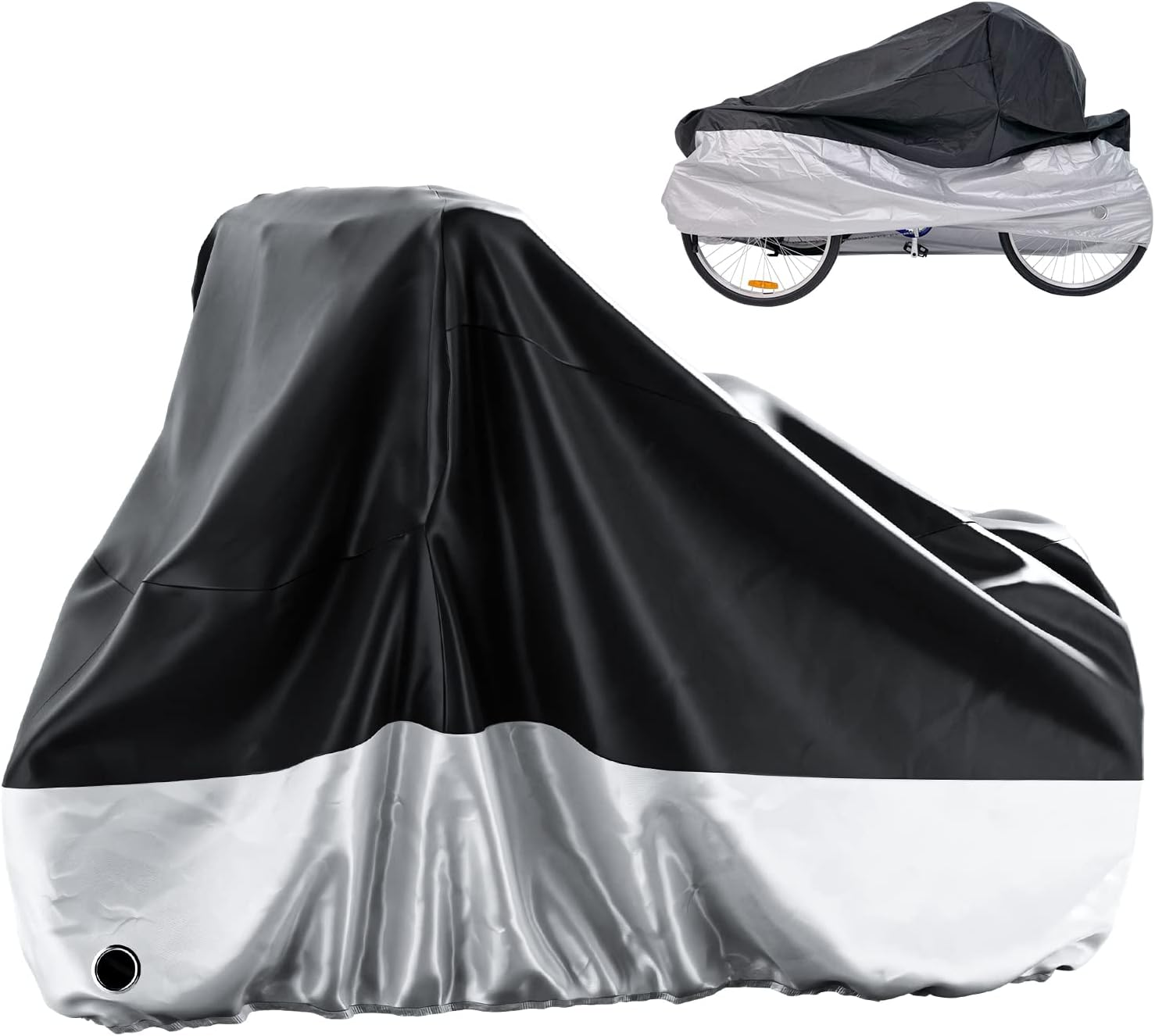 MOONCOOL Adult Tricycle Cover Trike Cover, 3 Wheeled Bicycle Bike Cover for Outdoor Storage Waterproof, Dust Wind Proof for Bikes image number 5