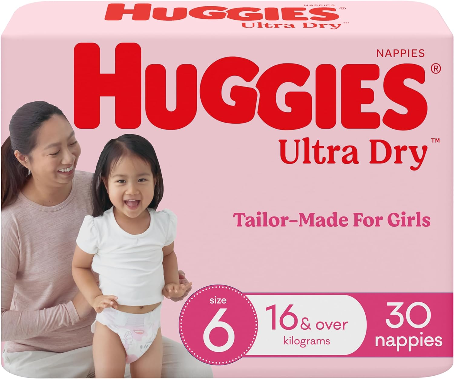 Huggies Ultra Dry Nappies Girls Size 6 (16Kg+) 30 Count image number 2
