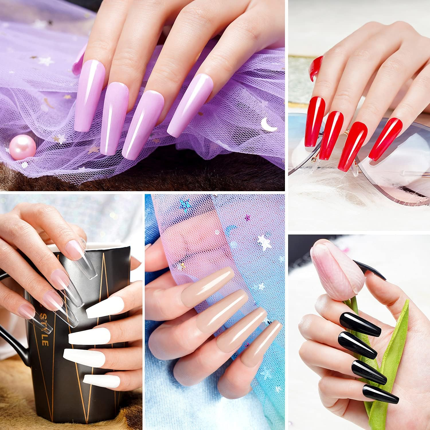 Wakaniya Dip Powder Nail Kit-12 Colors Dip Manicure Kit Pure and Glitter Dipping Powder Set with Base Top Coat for Professionals Beginners Gorgeous Fall Winter Classic French Nail Art Home Salon DIY image number 5