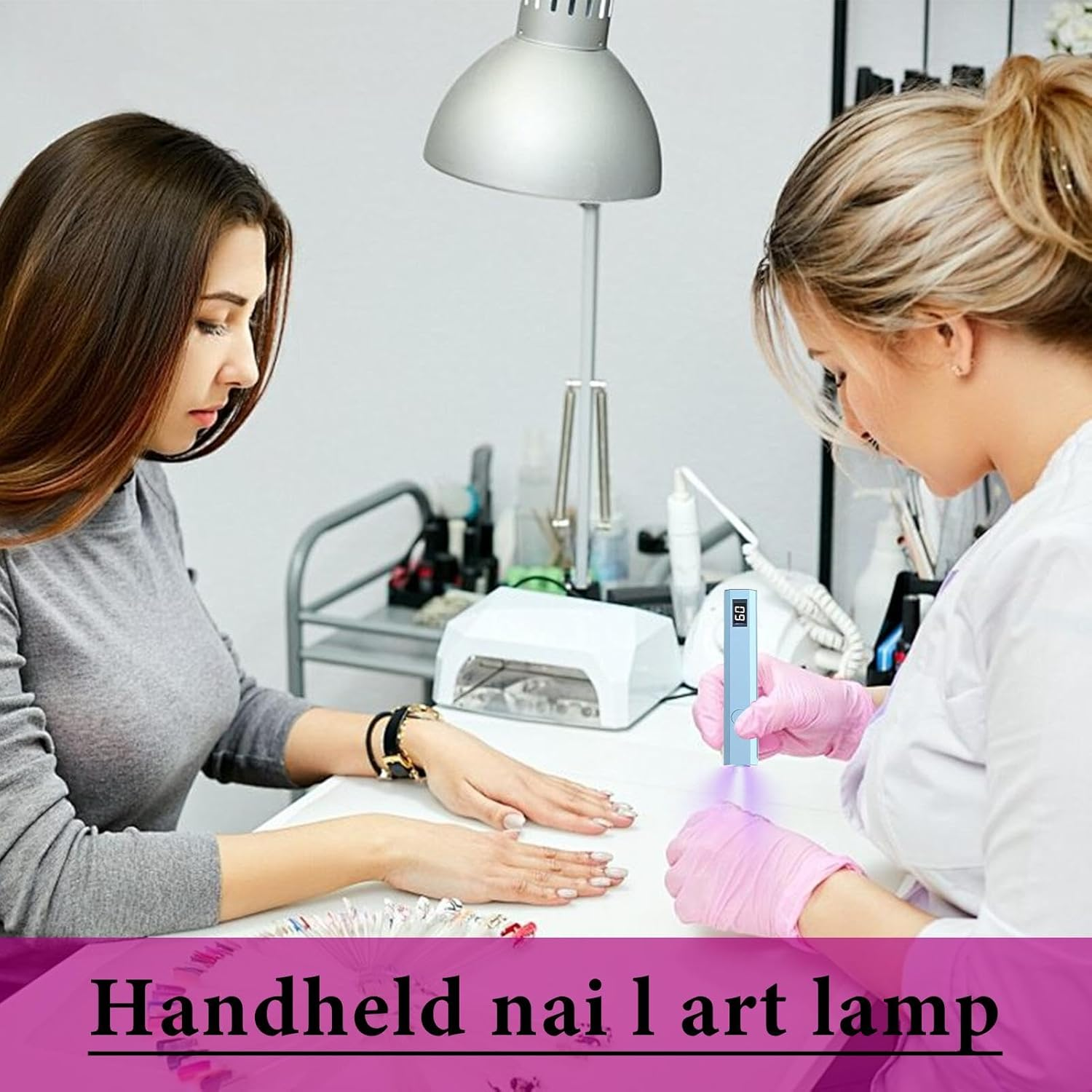 UV Pen Light for Nails,Rechargeable Small LED Display Pen for Nails | Cordless 2 Timer Lamp, Professional Portable Glue Dryer for Women Stickers image number 6