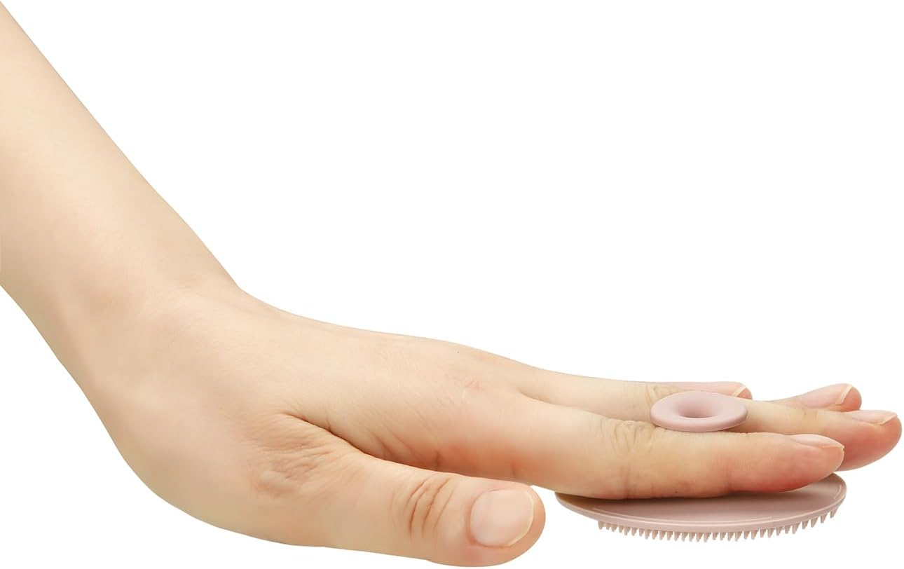 Pandaear Baby Cradle Cap Brush, Silicone Baby Bath Brush Massage Brush Set for Dry Skin, Cradle Cap, and Eczema, 4 Pack (Pink) image number 4