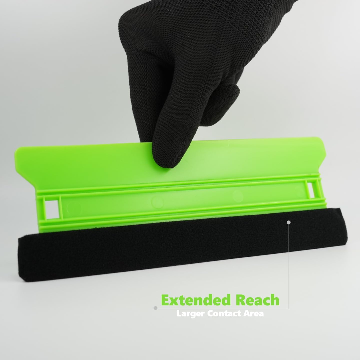 Carsleek Vinyl Wrap Long Squeegee, Microfiber Felt Edge, Window Tinting, Sign Sticker Application, Car Decal, Scratch-Free on Film and Wallpaper, Protect Painted, 3Pcs, 21 * 7.5Cm, Black, Blue, Green image number 4