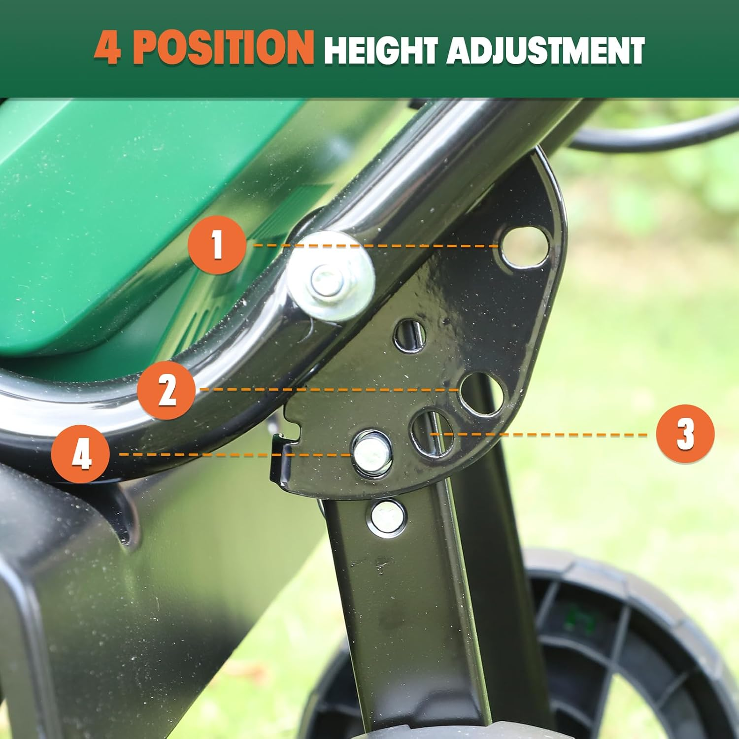 Cordless Garden Tiller Cultivator Compatible with Makita 18V Battery (Tool Bare) 14.2'' Width 8.7'' Depth 16 Steel Tines, Electric Rototiller Brushless Foldable with Adjustable Wheels image number 3