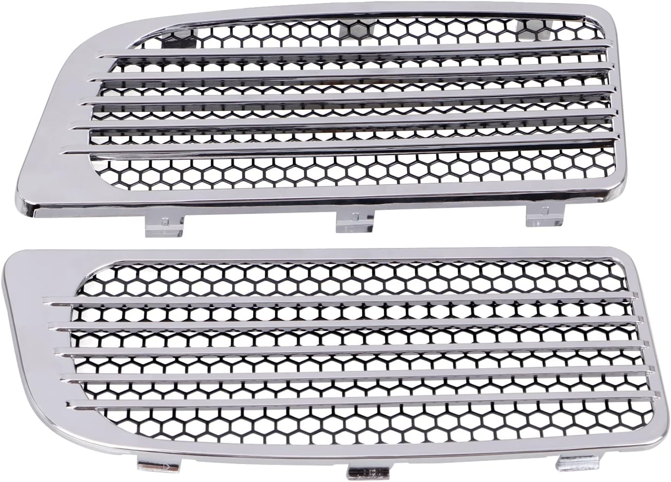 Pair Motorcycle Accessory: Chrome Radiator Grills & Screens for Harley Davidson Twin Cooled 2014-2019 image number 6