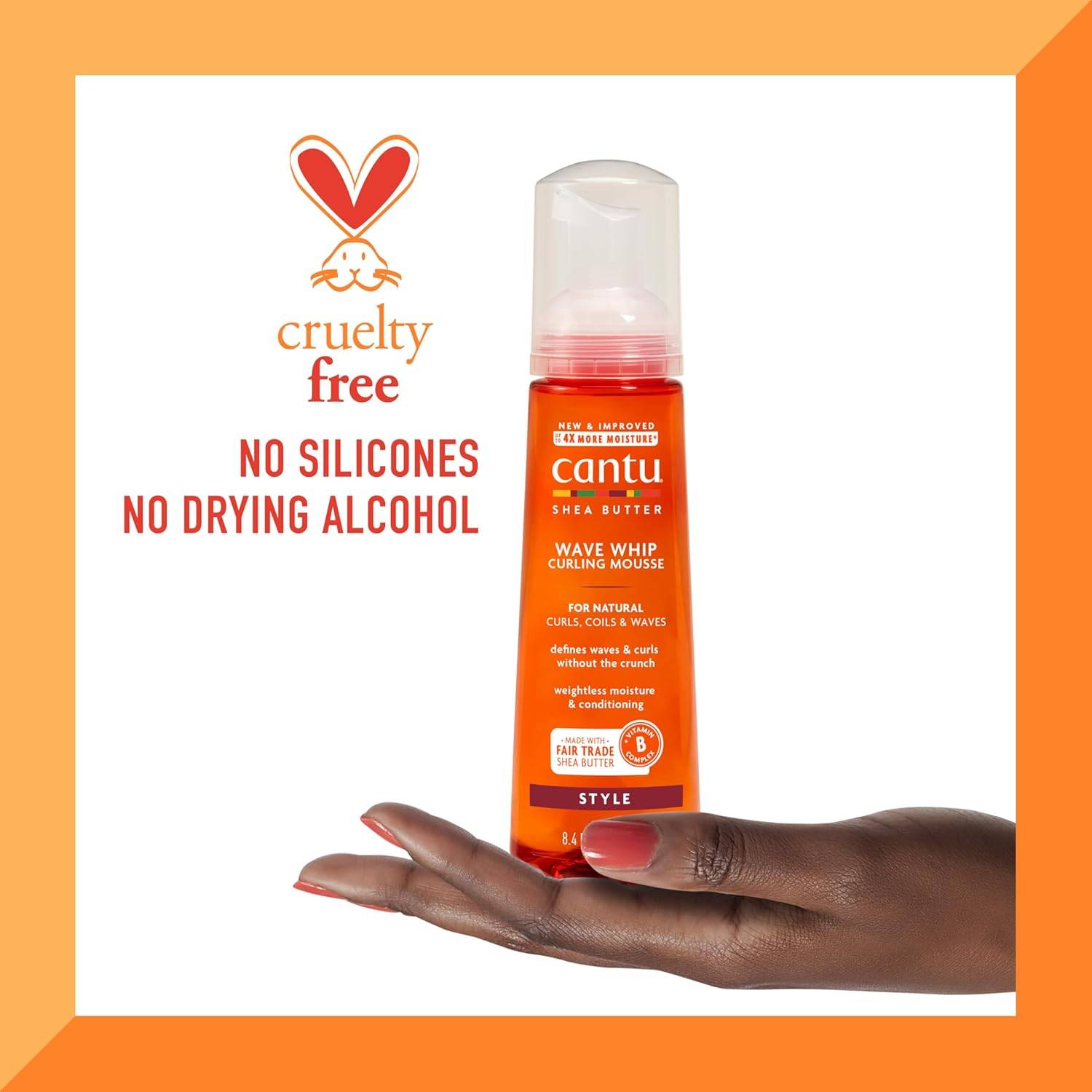 Cantu Wave Whip Curling Mousse for Natural Hair with Pure Shea Butter, 8.4 Fl Oz (Pack of 2) image number 6