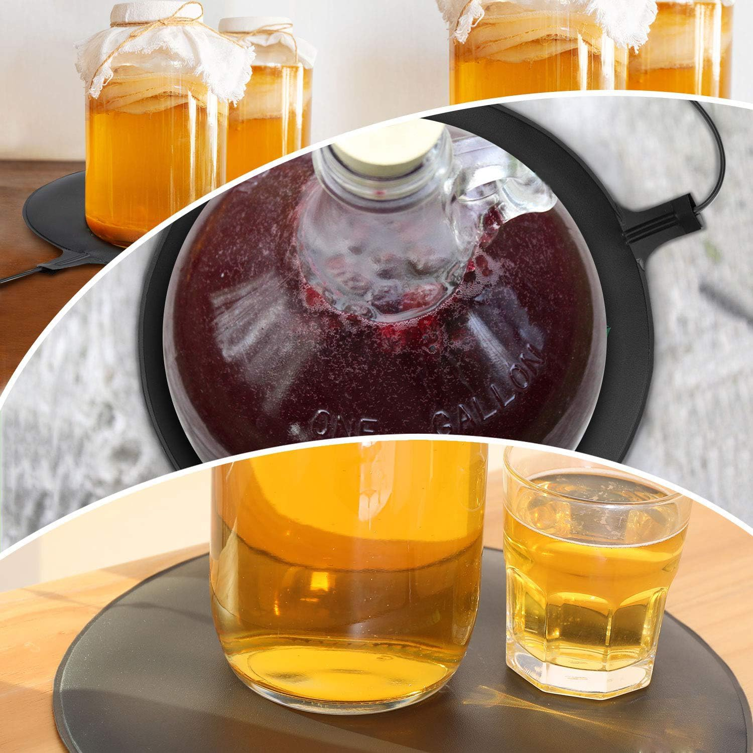 Brewing Heat Pad Fermentation Heating Mat with Smart Controller Temperature Adjustable Auto off Timer Sourdough Starter Warmer image number 2