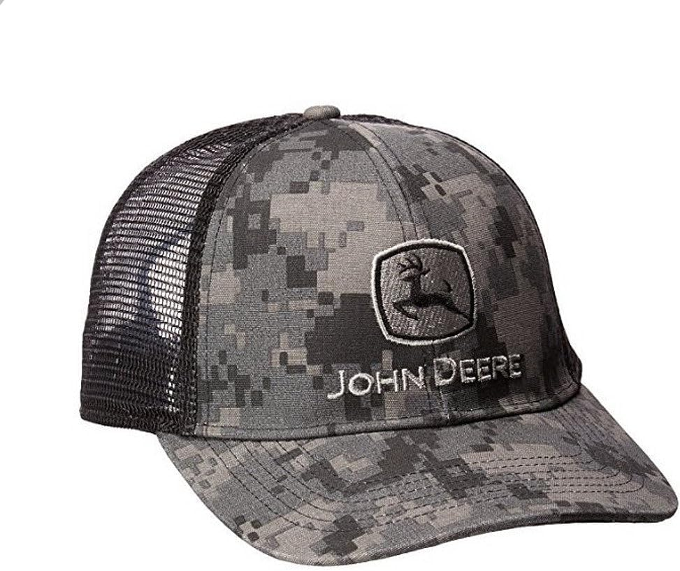 John Deere Mens 13080407BK Digital Camo and Mesh Cap Embroidered Baseball Cap image number 1