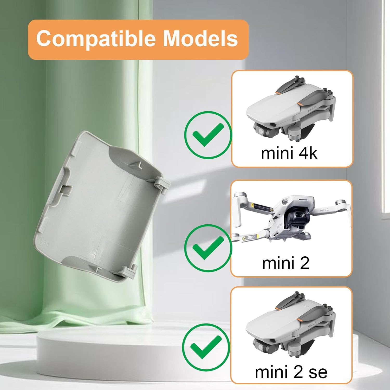 ZWLLKJGS Mini 2 Battery Cover Replacement for DJI Mini 4K/Mini 2/Mini 2 Se/Mavic Mini Drone Battery Cover Replacement Part Original Mini 4K Body Accessories