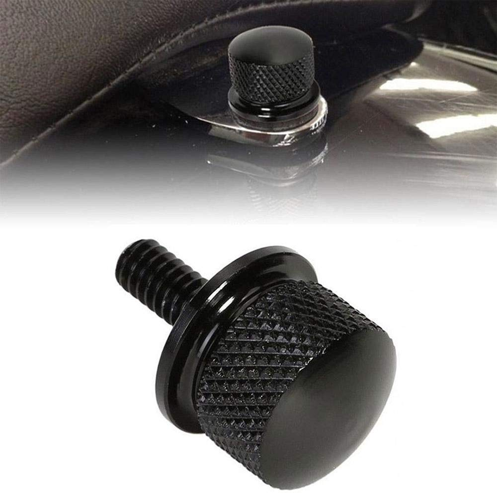 Chrome Aluminium Billet Motorcycle Seat Bolt - Black Rear Screw for Motorcycle Seat