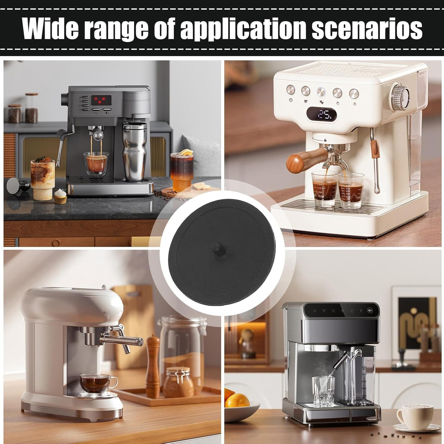 Coffee Machine Backflush Disc- 5X0.2Cm Backflush Cleaning Disc, Backflushh Blind Insert Portafilter | Portafilter Cleaner Tea Machine Blanking Inserts, Insert Espresso Machines Parts for Coffee image number 3