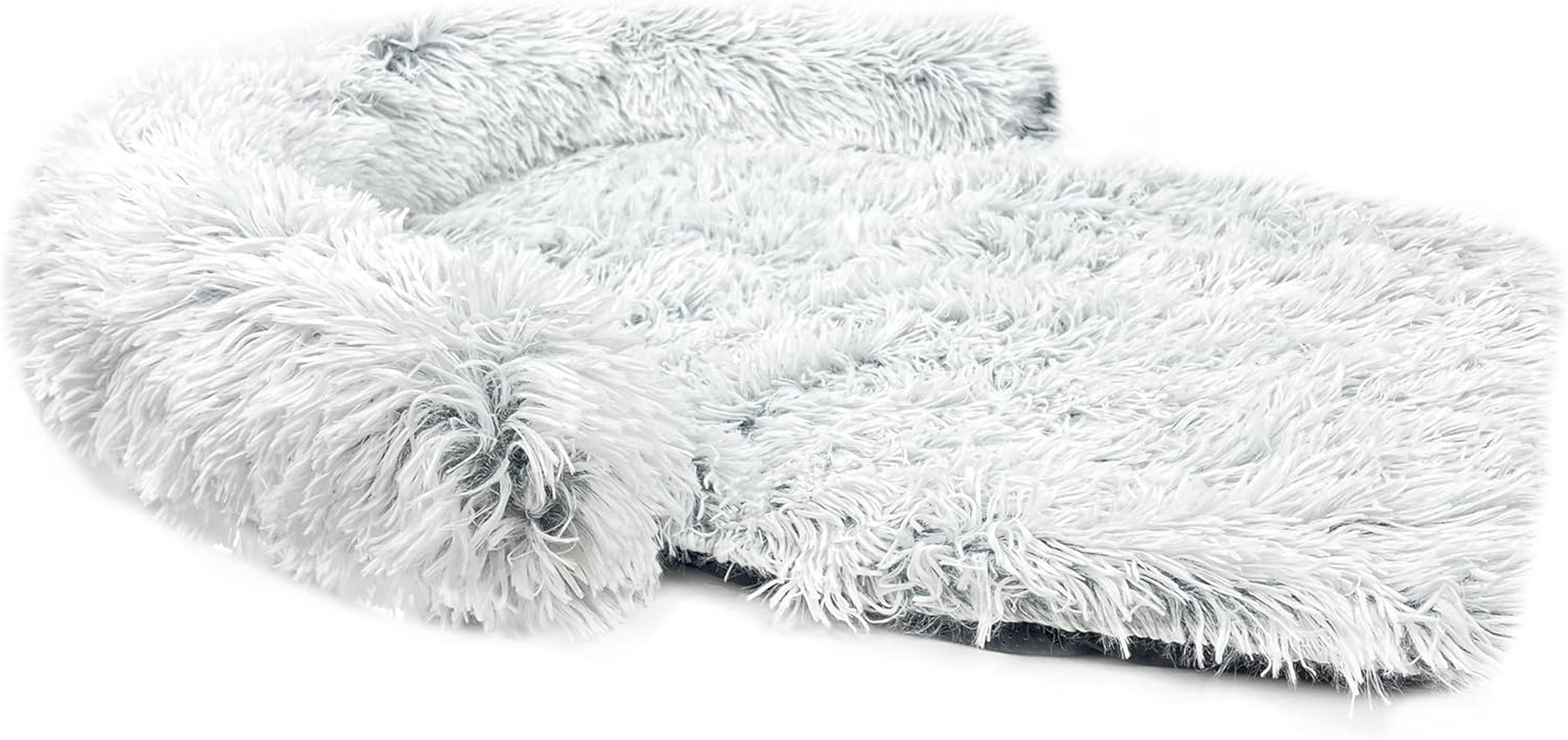 Barkley & Bella Dog Bed Bliss Calming Sofa Large, Grey - Machine Washable, Removable Covers, Soft & Durable Long Thread Fur