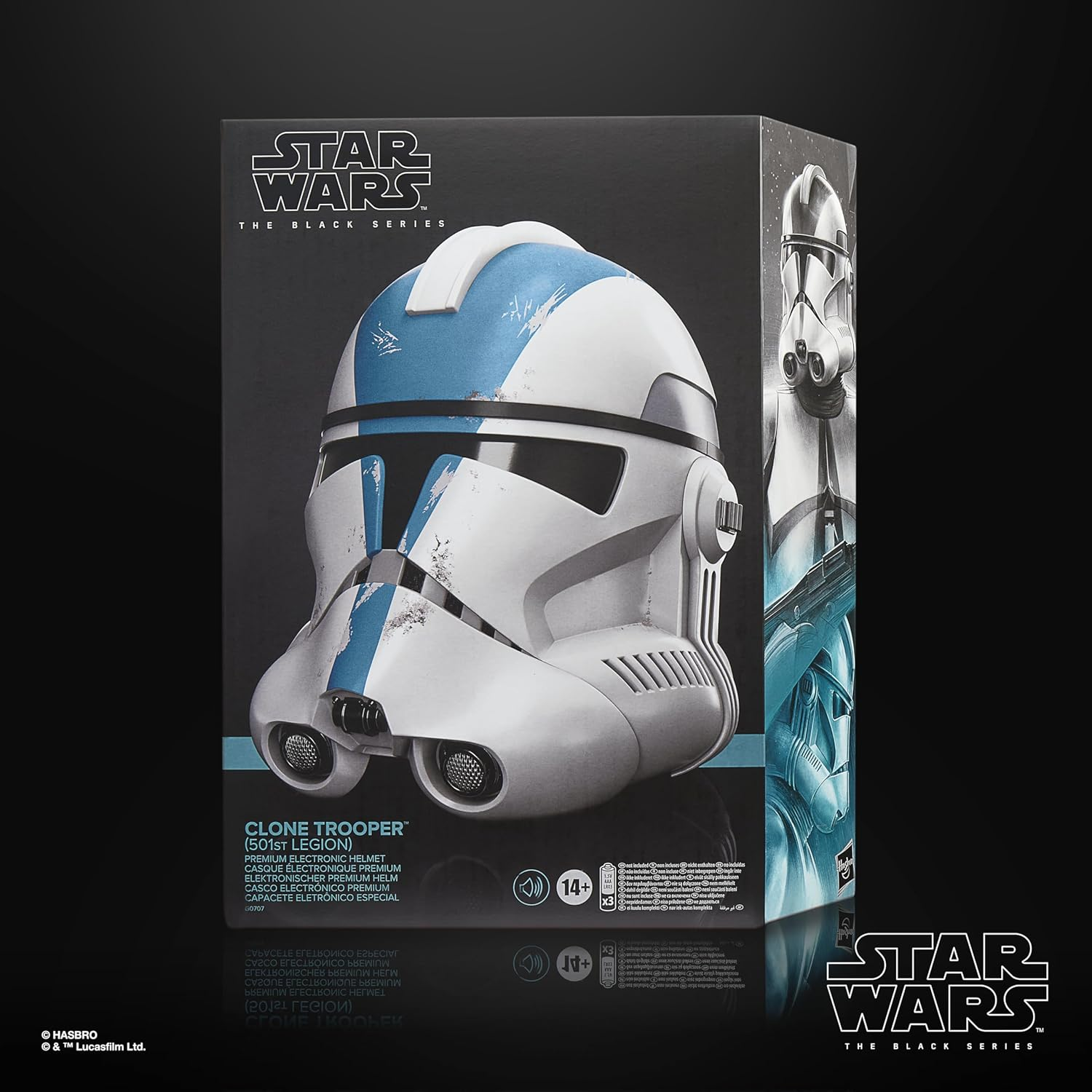 Star Wars the Black Series Clone Trooper (501St Legion) Premium Electronic Helmet, Roleplay Item for Ages 14 and Up