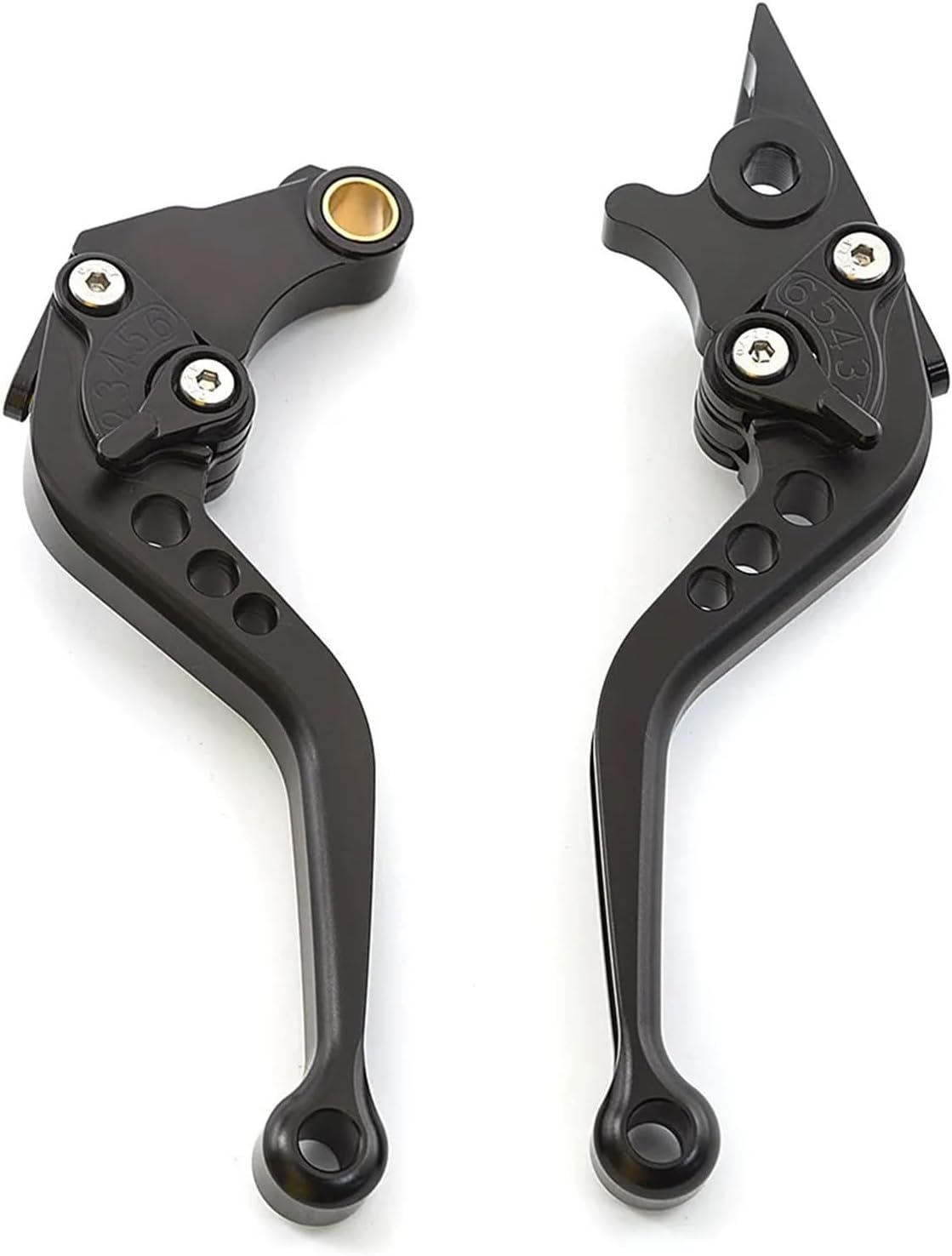 Fit for Royal Enfield Meteor 350 350Cc Motorcycle Aluminum Adjustable Brake Clutch Levers Lever Accessories 2021 2022 2023 2024(177Mm Black)