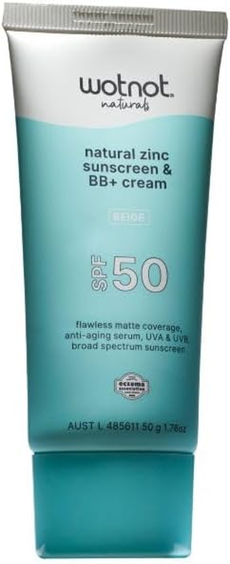 Wotnot Natural Zinc Face Sunscreen SPF 50 &ndash; BEIGE BB Cream Shade, Mineral Daily Sun Protection with Coverage, Flawless Matte Finish, Reef Safe, Vegan, Hydrating & Non-Comedogenic image number 2
