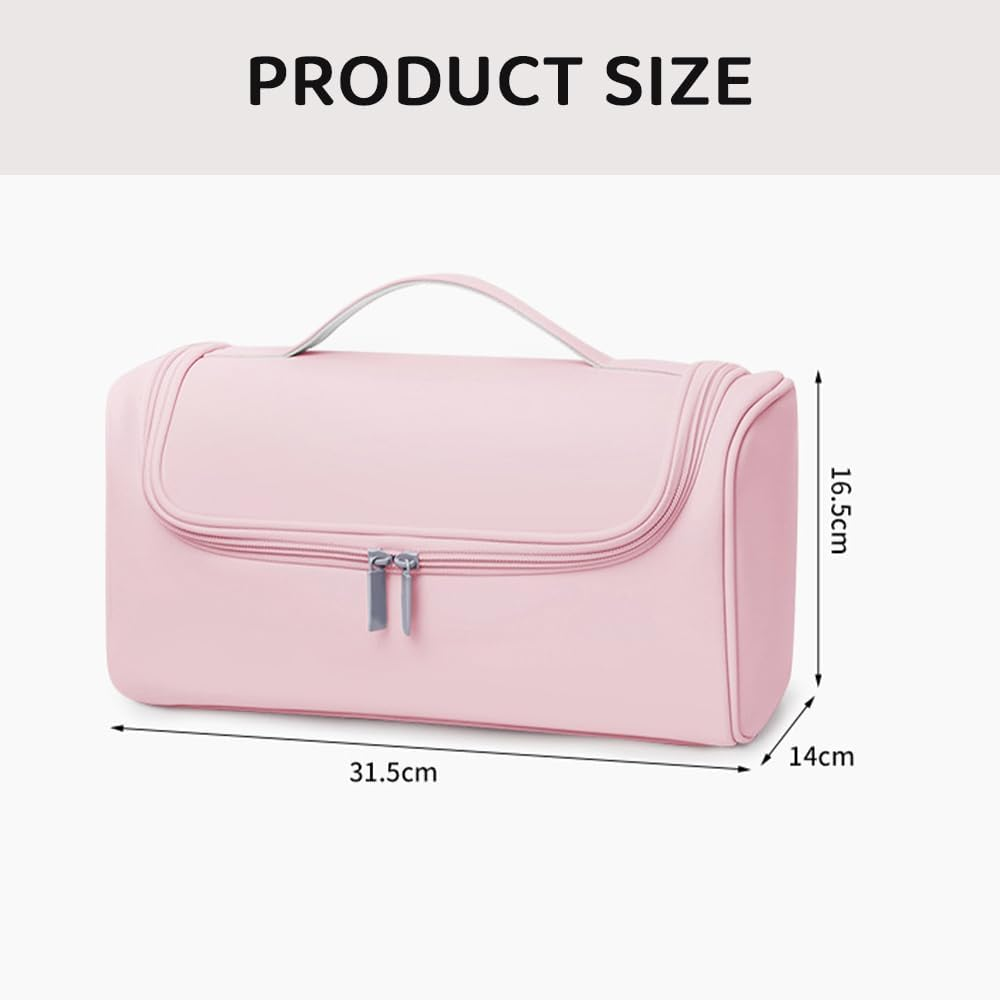 JIUSEGE Hair Tools Travel Storage Box Organizer for Universal Hair Dryer, Portable Travel Bag for Curling Iron & Accessories, Pink image number 5