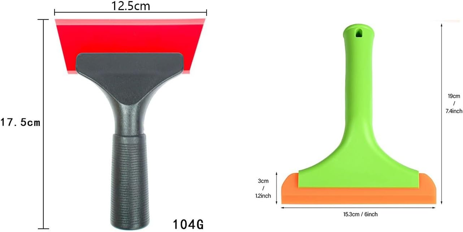 2PCS Super Flexible ABS Squeegee,Auto Car Water Blade Shower Squeegee Cleaning Tool Accessories for Car Windshield (Style1, One Size) image number 1