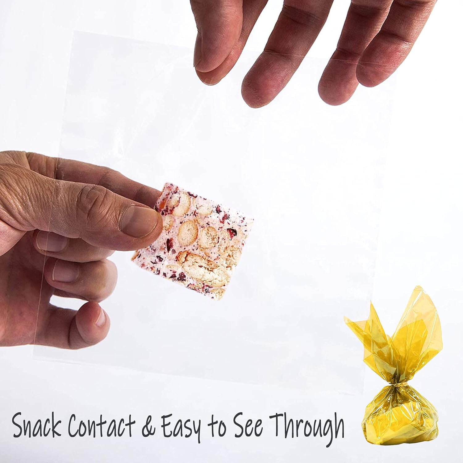 Cinvo 160 Pcs Cellophane Sheets Multi-Colored See through Colorful Sheets with Twist Ties Cello Wraps for DIY Arts and Crafts, Treats Candy Wrapping Party Supplies (7.5 X 7.5 Inch)