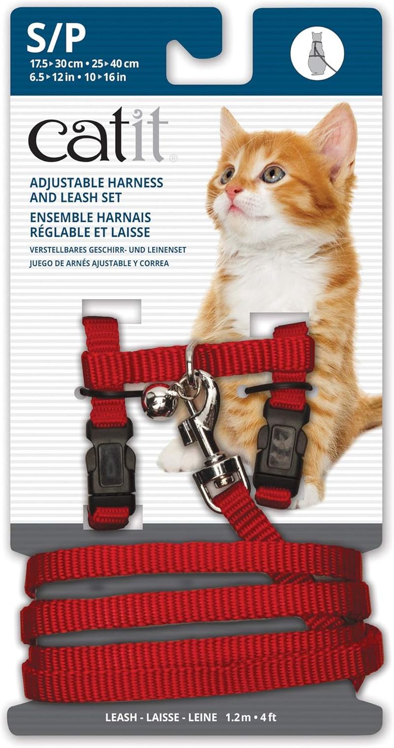 Catit Nylon Adjustable Cat Harness and Lead Set, Black, Medium image number 6