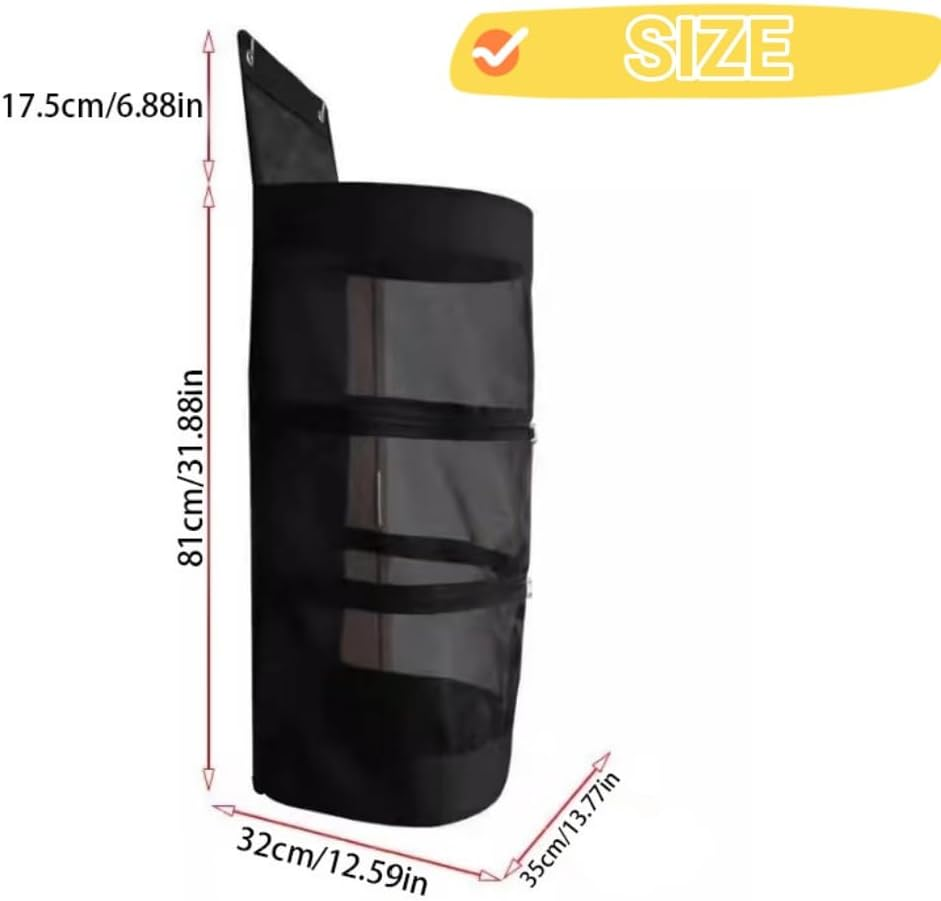 Goxfaca Hanging Organizer, over Door Storage Organizer, Hanging Sports Equipment Organizer, Sports Accessories Hanging Bag for Hold Soccer, Basketball, Football, Volleyball (Black)