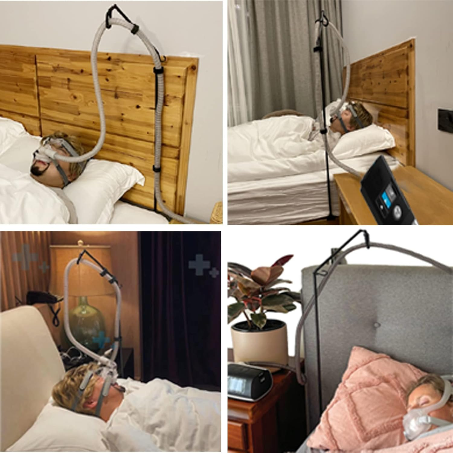 CPAP Hose Holder,Removable and Assemblable Foldable CPAP Hose Hanger Support Comfort and Untangled Sleep,Cpap Supply CPAP Accessories image number 1