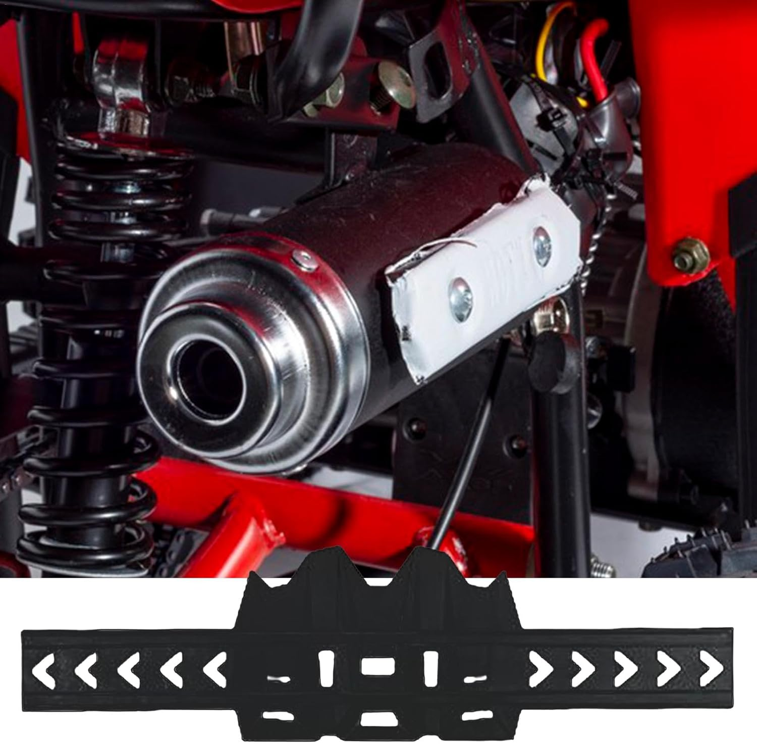 Motorcycle Heat Shield for Legs | Silicone Exhaust End Pipe Protector Shield Cover - Motorcycle Cover Guard for Muffler, Tailpipe image number 6