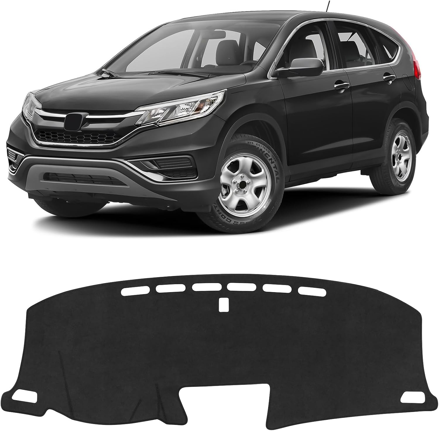 Bercicci Dash Cover for Honda CRV 2016 2015 2014 2013 2012 Accessories Flannel Dashboard Cover Dash Mat Center Console Cover Sunshield Protector Pad image number 1