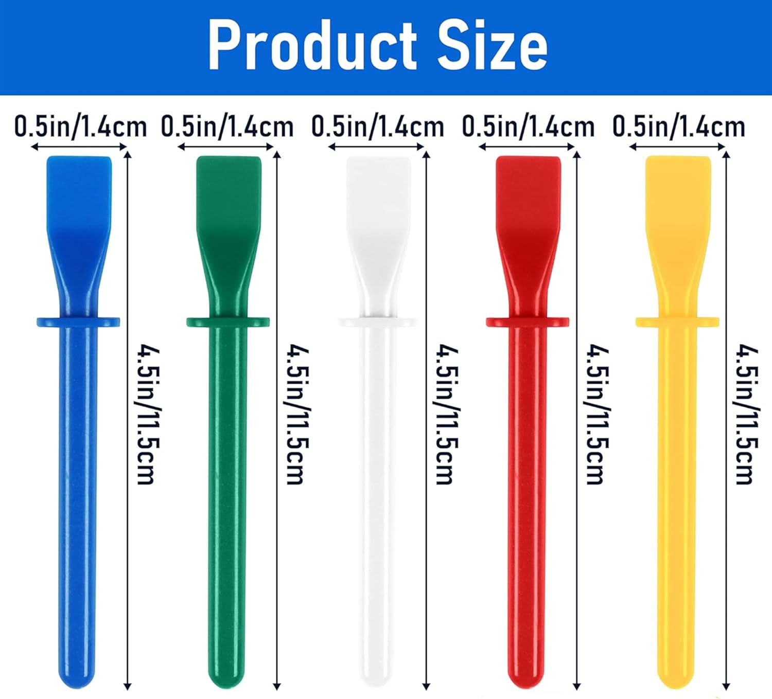 Glue Applicator,Leather Craft Tools,Leather Glue Paint Tool Colored Glue Smears Sticks,Silicone Glue Smear Sticks Plastic Paint Scraper,For Handmade DIY Pu-Leather Craft Tool (10, Assorted) image number 1