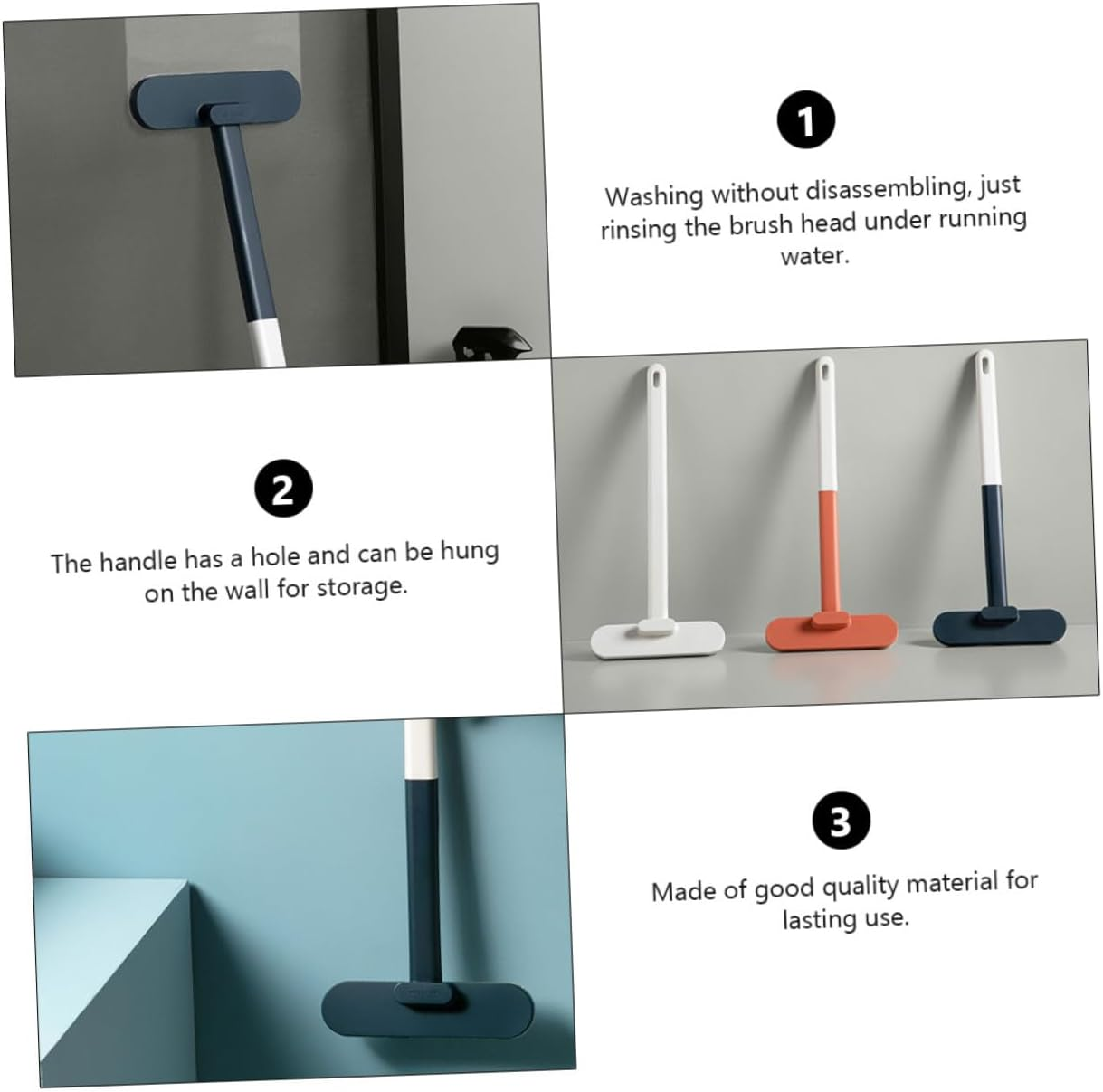 GANAZONO Window Screen Cleaning Brush Mesh Screen Cleaner Wide Scrubber Head Fine Plush Bristles Wet and Dry Dual-Use Cleaning Tool Sofa Surfaces White Blue image number 1