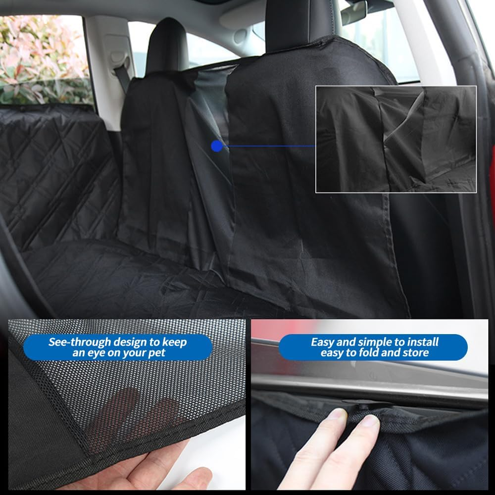 KKTR-CAR Dog SEAT Covers Back SEAT Covers PET MATS for Tesla Model 3-100% image number 6