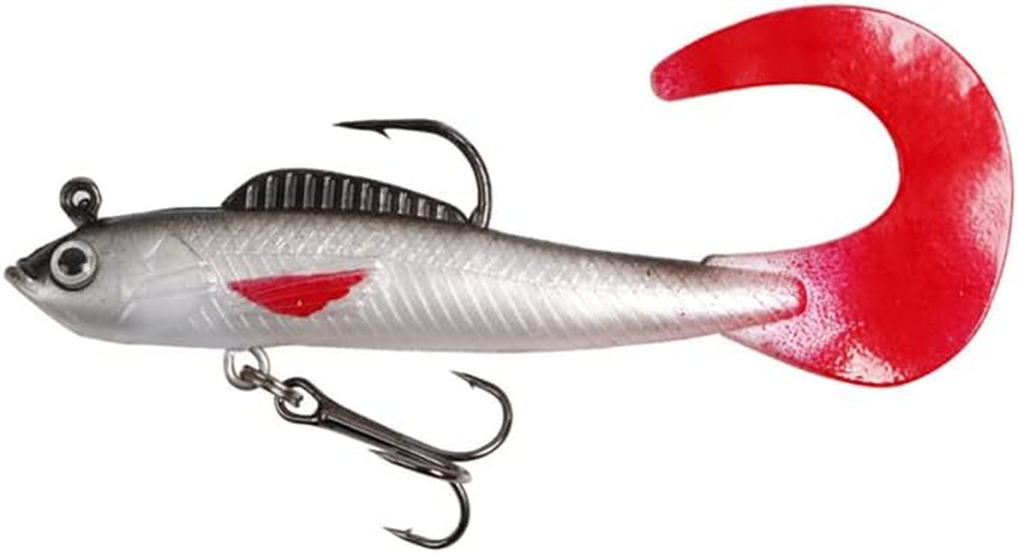 Soft Plastic Lures, 5PCS Paddle Tail Swimbaits Minnow Lures, Soft Fishing Lures, Big Soft Tail Soft Fishing Lure for Sea Bass Pike Trout Perch image number 1