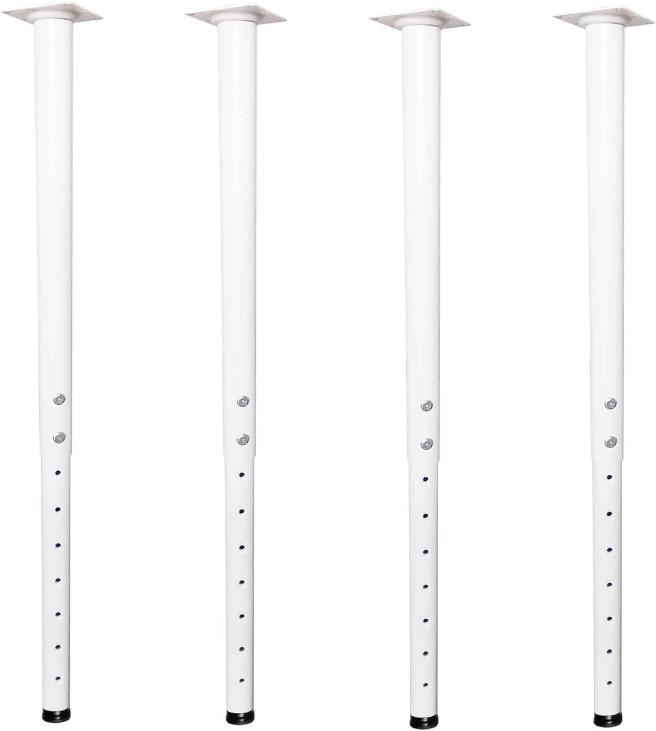 Jahof Adjustable Table Legs 22-36 Inch (55-90Cm), Metal Desk Legs &Oslash;42/38 Mm with Screws, Telescopic Legs for Tabletops, DIY Desk, RV, Home and Office (4Pcs, Black)