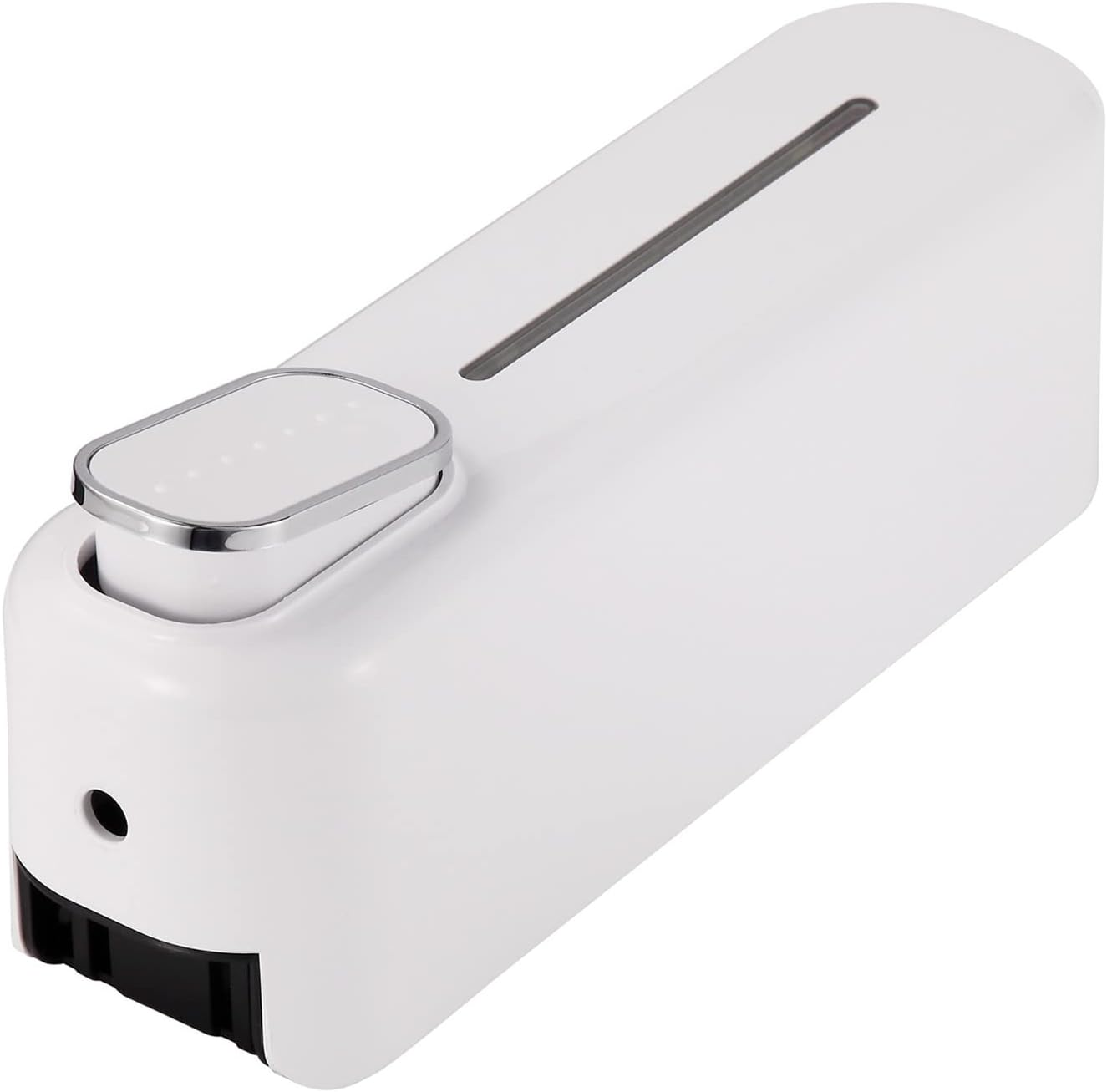 Soap Dispenser Wall Mount, 300Ml ABS Easy to Install Manual Soap Dispenser Convenient to Press Shower Gel Container with Transparent Window Design for Bathroom Hotel (White) - Black image number 5