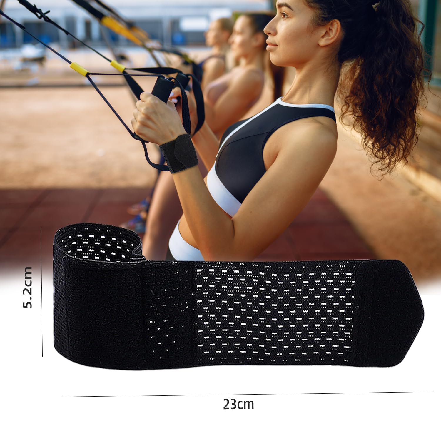 Wrist Brace & Wraps [2 Pcs] - Adjustable Carpal Tunnel Support & Sports Fitness Wrist Strap for Women Men (Black) image number 1