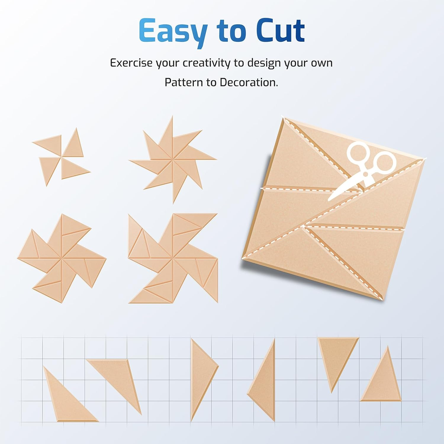 22 Pack Acoustic Panels with Self-Adhesive, 12"X 12"X 0.4"Sound Proof Foam Panels, Sound Panels High Density, Soundproof Wall Panels for Home Studio Office Apricot Pink image number 1