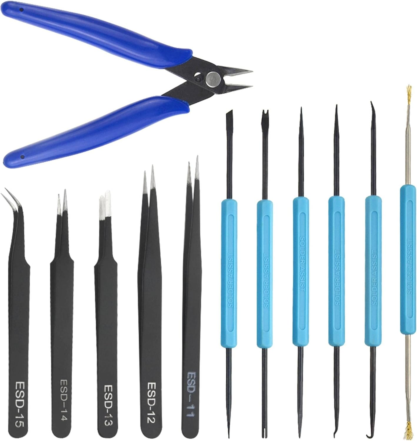 XINMEIWEN Professional Solder Assist Tool Solder Auxiliary Tool Double Sided Aid Repair Soldering Kit for Soldering and Desoldering (8 Pieces) image number 5