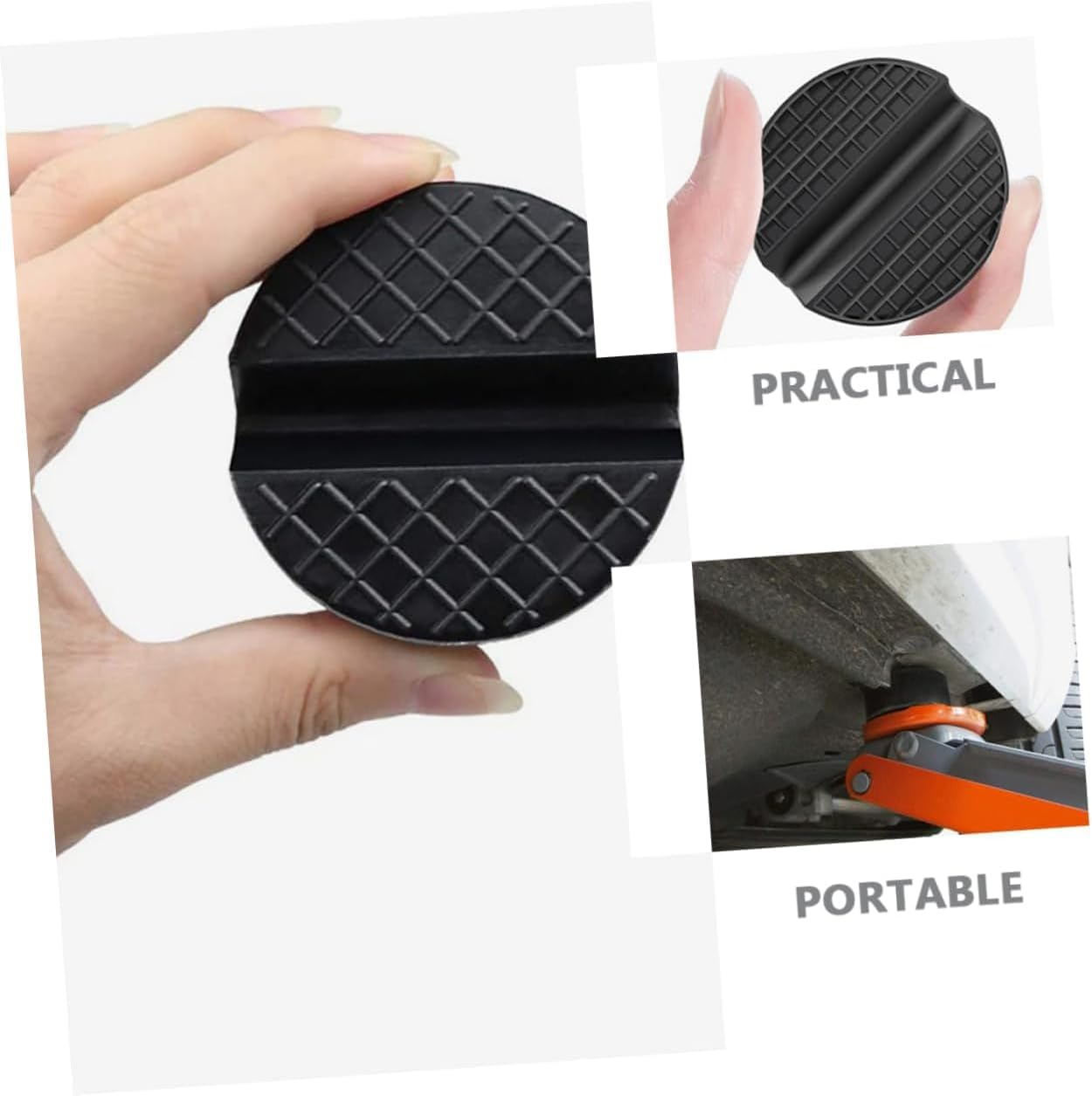 1Pcs Non-Skid Wear-Resistant Floor Jack Rubber Pad, Stable Jack Stand Support Block for Car, Vehicle Repair & RV Maintenance image number 2