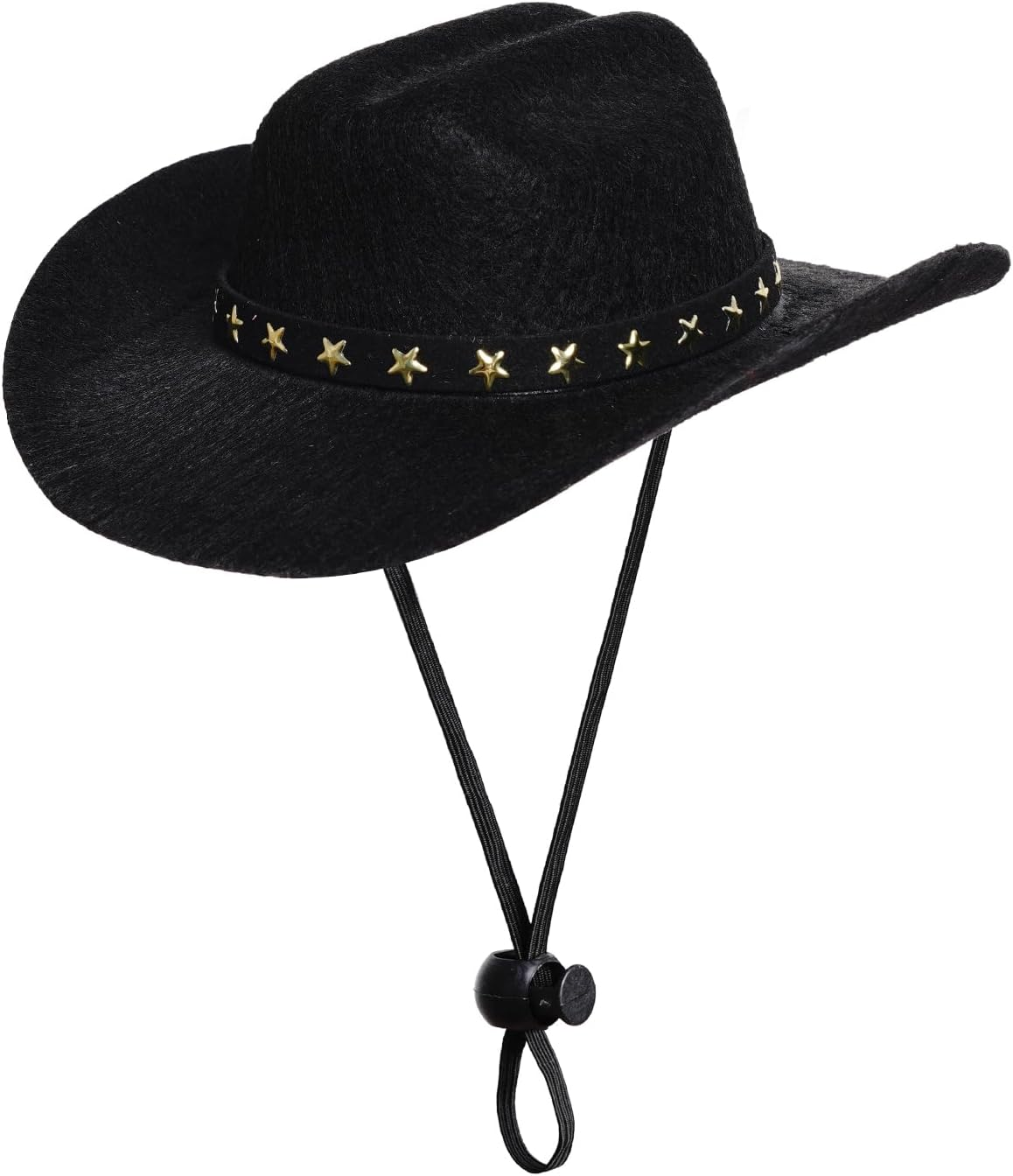 Choyaxo Pet Cowboy Costume Cosplay Cap Halloween Costumes for Dogs Cat Pet Party Decoration Mini Cowboy Hat (Black, Small)